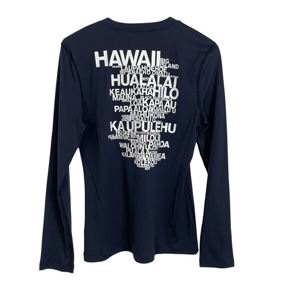 James Perse Malibu Swim Shirt Rash Guard Womens Size 3 Navy White Hawaii Beach - Picture 1 of 11